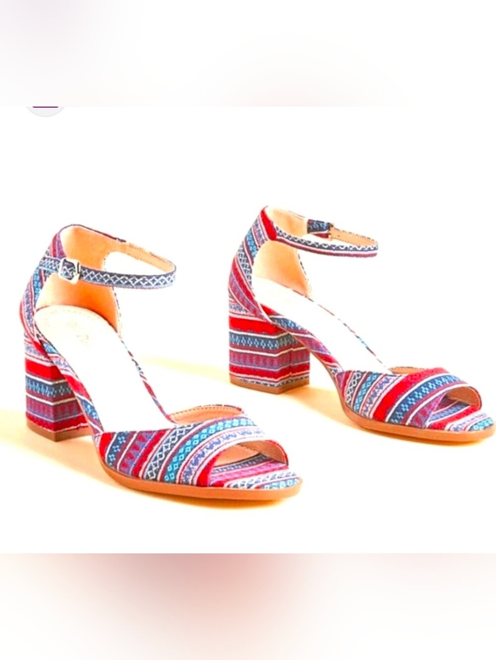 New Modcloth Vibrant Fabric Sandal/Heels